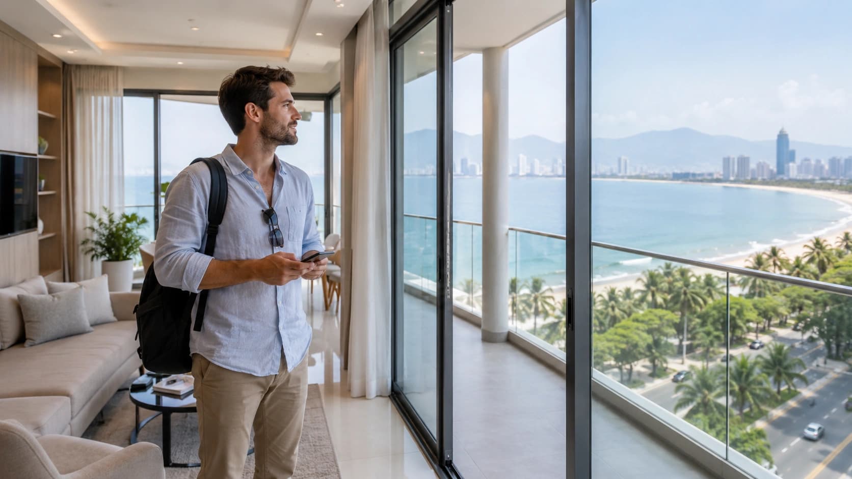 Checklist pour louer un premier logement au Vietnam avec contrat, clés, passeport et documents de séjour.