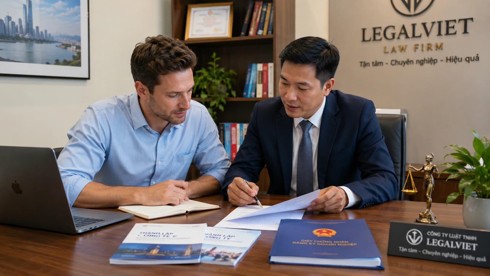 Entrepreneur préparant une checklist avant de payer un cabinet pour créer une société au Vietnam.